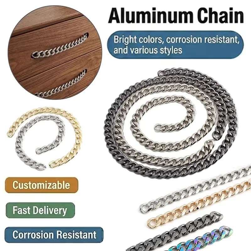 Aluminum Chains for Bags Jewelry Jacket and PantsHardware Accessories Custom, front view