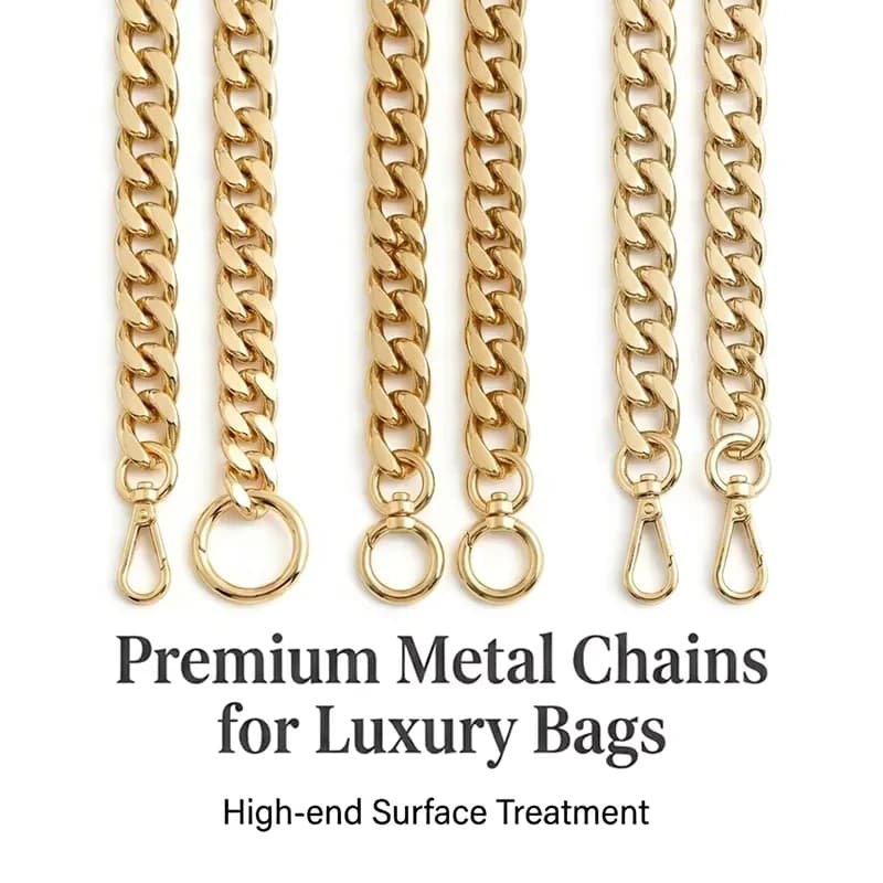 Heavy Duty Anodized Aluminum Chain and Colored Aluminum Link Chain with Gold, front view