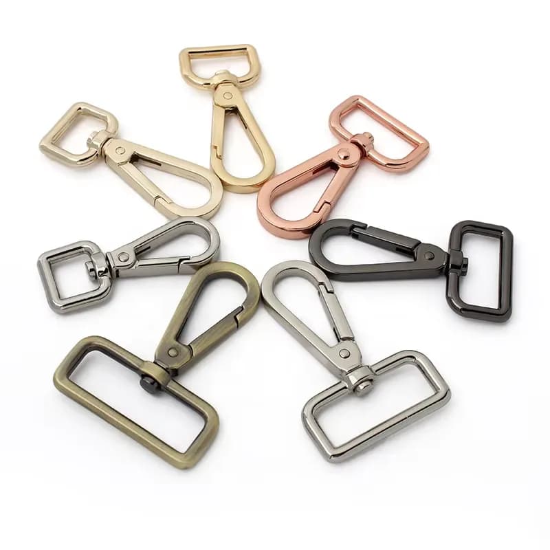 Heavy Duty Lobster Clasps 12/15/20/32/38mm - Zinc Alloy 360° Snap Hooks for Bag, front view