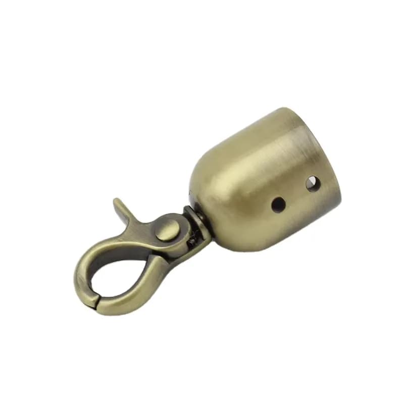 18mm Swivel Bag Hanger with Metal Tassel Cap - Rotating Strap Connector, front view