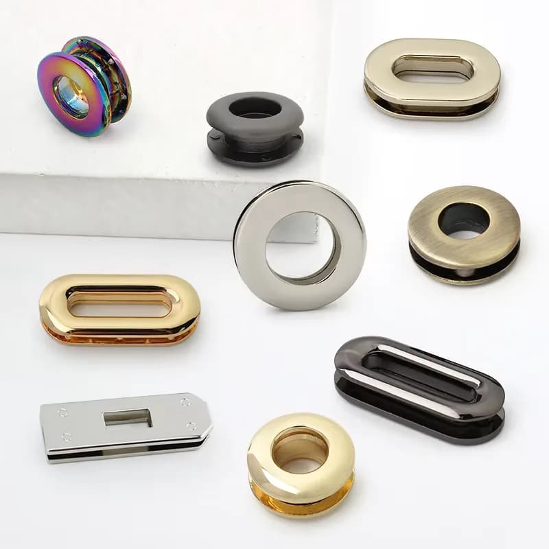 Custom Metal 5mm 6mm 8mm 10mm Double Round Zinc Alloy Rainbow Gold Rings Top, front view