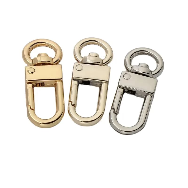 8mm Lobster Clasp 5 Colors - 360° Swivel Snap Hook for Bags, Lanyards, DIY, front view