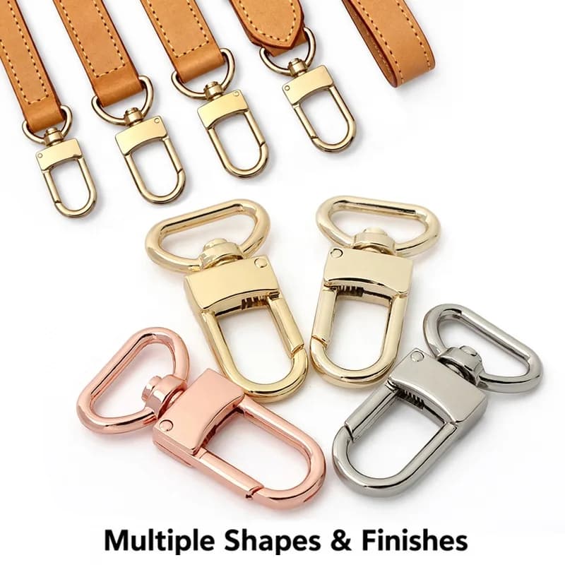 5 Colors 9/12/13/16/17/20/25mm Metal Lanyard Small Snap Hook Claw Clip Buckle, front view