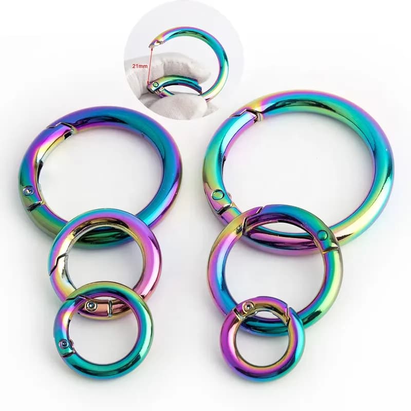 High Quality13/17/20/25/32/38mm Rainbow Handbag Accessories Bag Strap Connecting, front view