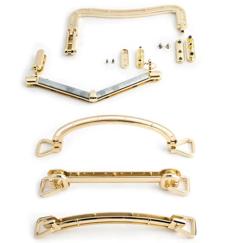Bag Hardware Metal Zinc Alloy Handbag Handle Metal Handle Accessories Custom, front view