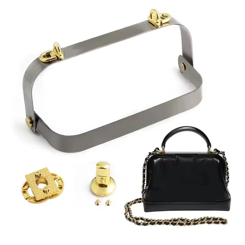 Internal Metal Doctor Bag Frame 12cm/19cm/23cm/28cm/30cm Durable Multi-Purpose, front view