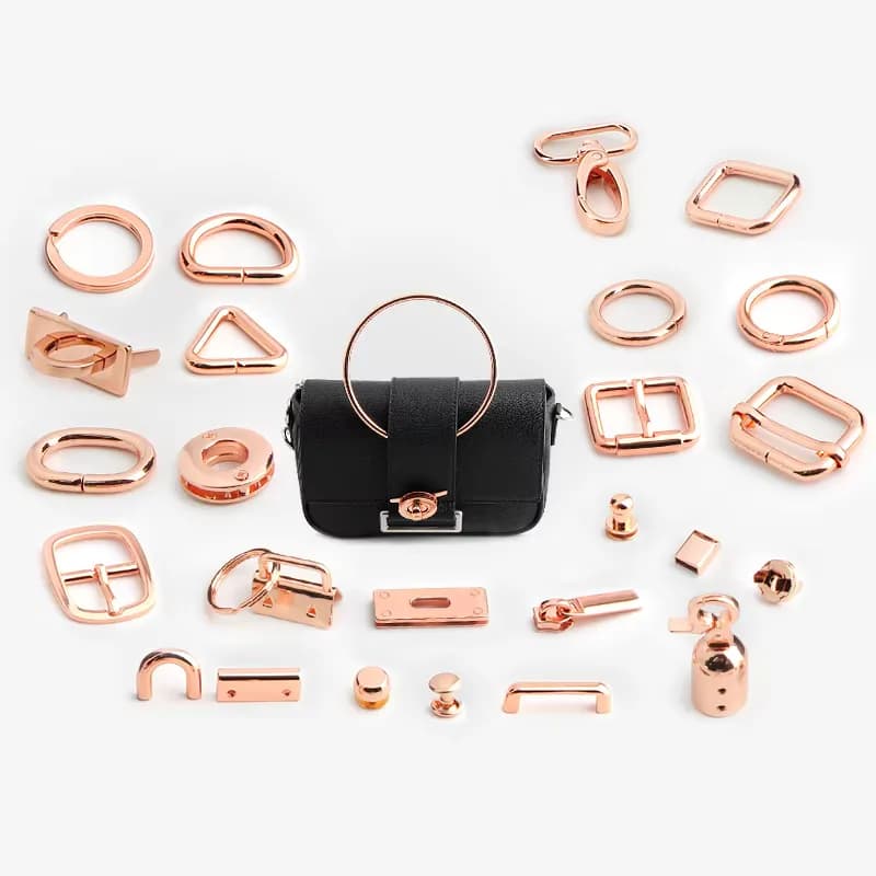 Other Bags Parts Dog Metal Quick Release Pin Square Buckle Key Hook Ring Lock, front view