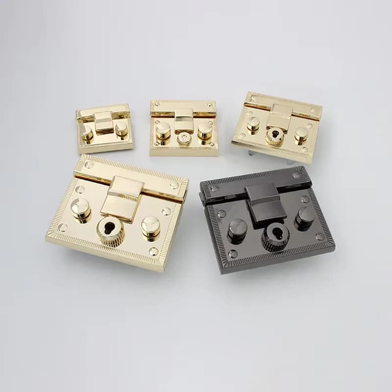 Metal Custom Decorative Key Purse Bag Snap Mini Briefcase Closure Magnetic Lock, front view