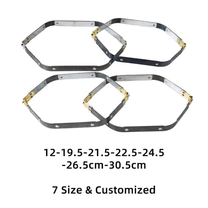 7 Size Factory 12/20/22/25/32/38cm Long Strong Metal Purse Flex Hardware Frame, front view