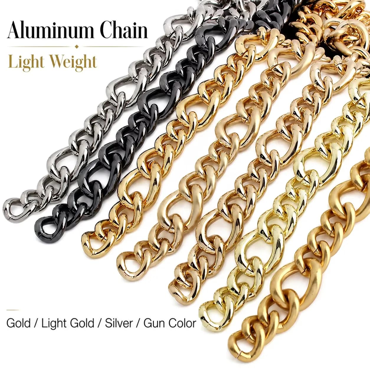 New Metal Ladies Handbag Chain Strap Eco-friendly Durable Non-tarnishing Light, front view