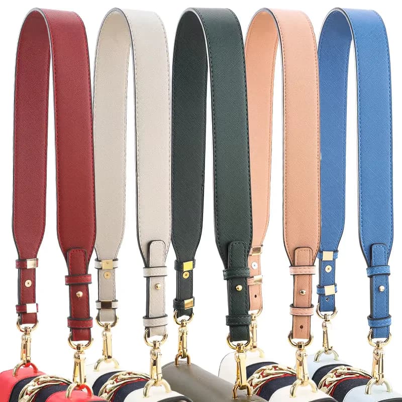 Multicolor 38mm Thick Durable Handle Cross Body Handbag Chain Adjustable Leather, front view