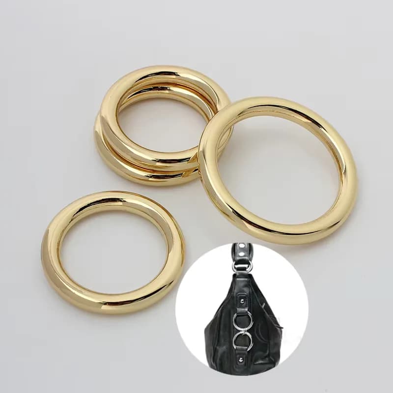 Custom 15mm 20mm 25mm 30mm 32mm 38mm 50mm Zinc 1inch Inner Metal Welded Round, front view