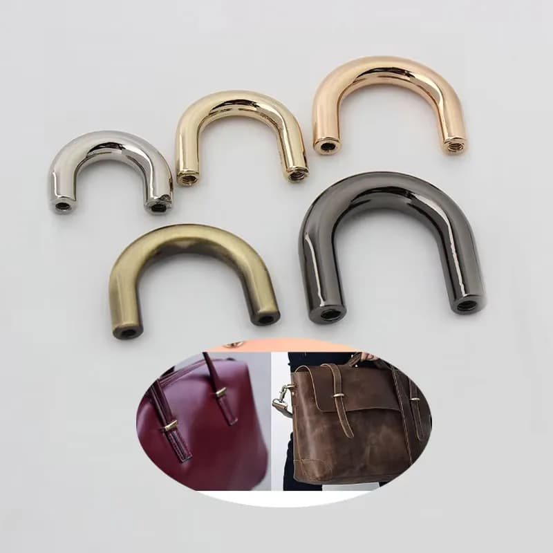 Rose Gold Silver Dack Metal Strap Connector Hanger Webbing Arch Bridge D Ring, front view