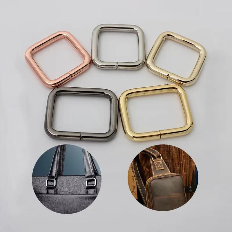 Durable 25mm 1 Inch Thick Metal Welded Open Rectangular Buckle for Handbags, front view