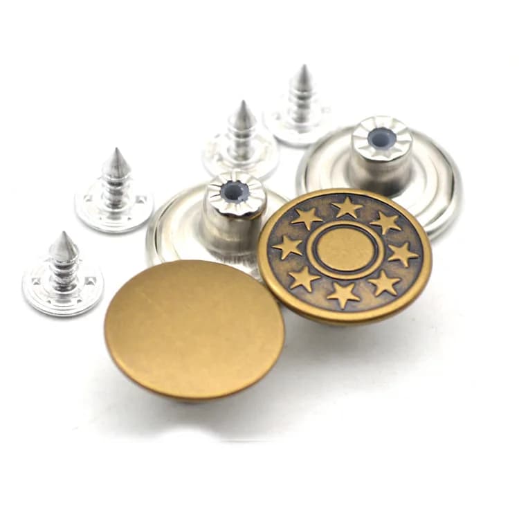 Elastic Spring Button Adjustable Pant Accessories Expander Shank Jeans Button, front view