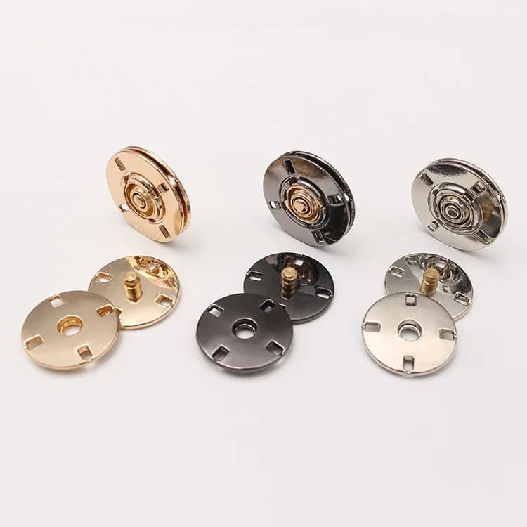 Factory Price Full Size Zinc Alloy Metal Sew on Snap Button, front view
