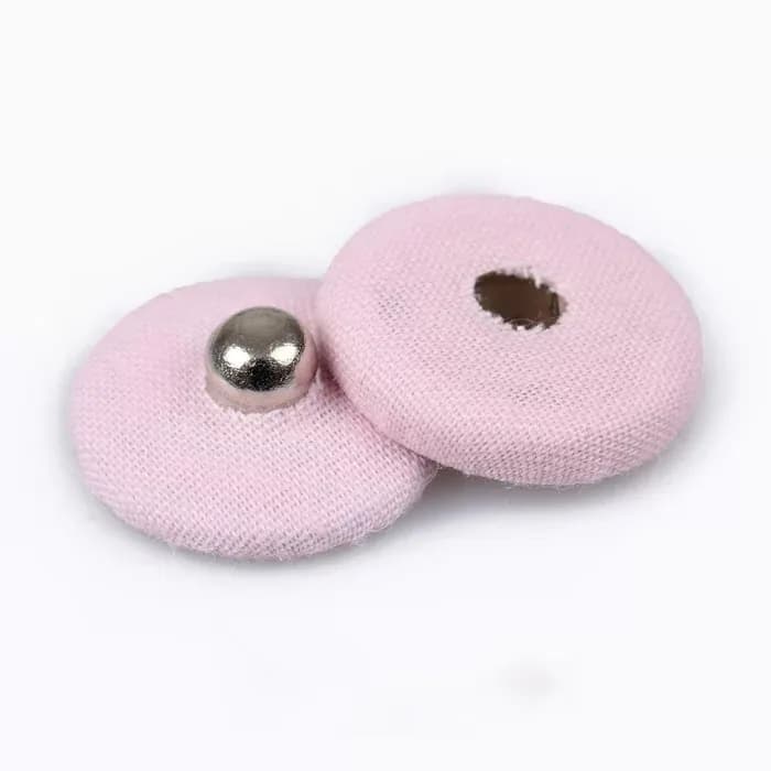 Fabric Cover Double Snap Fastener Buttons for Children Coat/sweater, front view