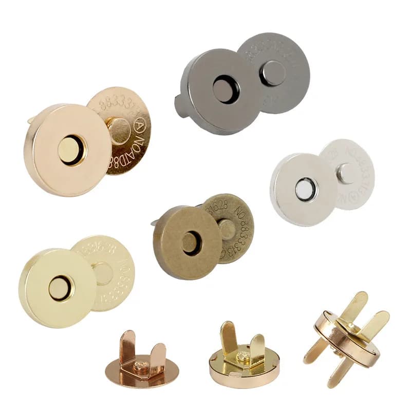 Metal Magnetic Clasps Snaps Buttons for Purses Handbag Craft, front view