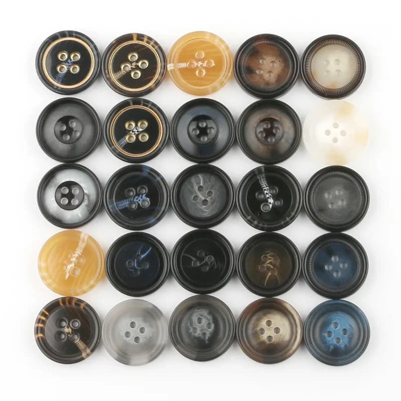 Excellent Quality Resin Four Eyes Buttons for Overcoat, front view