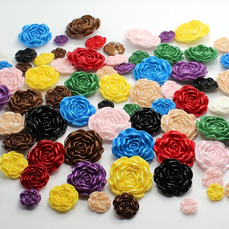 Crafts Decoration New Designs Colorful Flatback Crafts Resin Round Buttons, front view