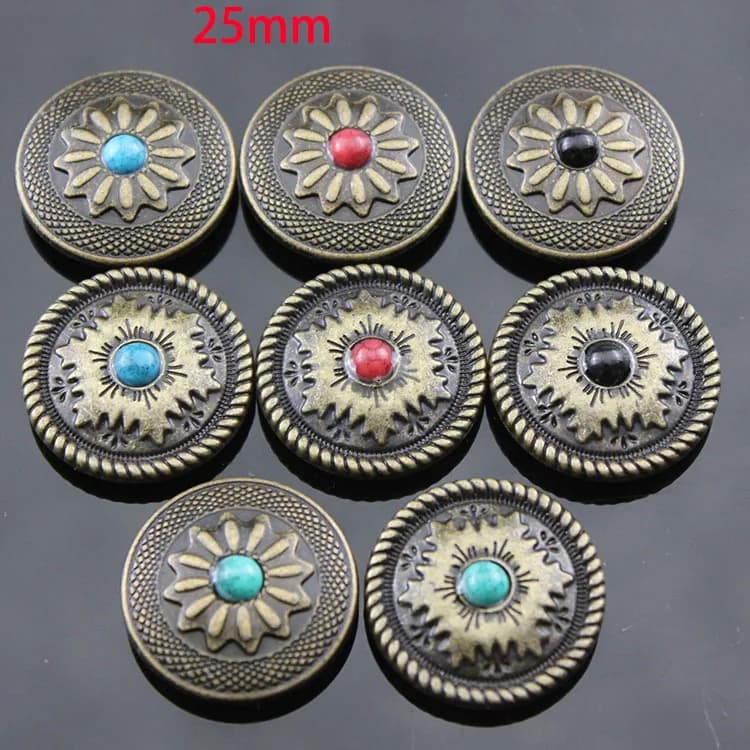 Metal Western Bag Accessories Tophus Conchos for Sale, front view