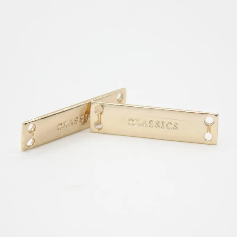 Gold Silver Color Good Quality Metal Labels Logo Tag for Garments Accessories - view 1