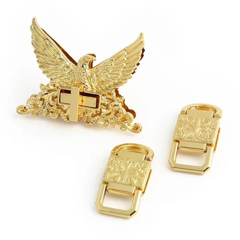 2023 Custom Decorative Purse Bag Snap Mini Briefcase Closure Lock Box Push Turn, front view