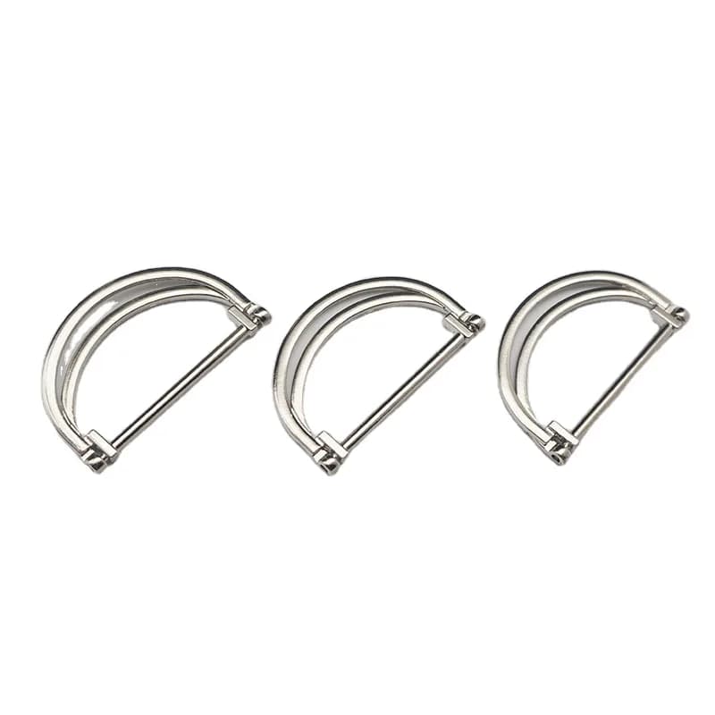 D Rings Buckle Metal D-rings for Handbags Cheap Black Handbag Hardware Luggage, front view