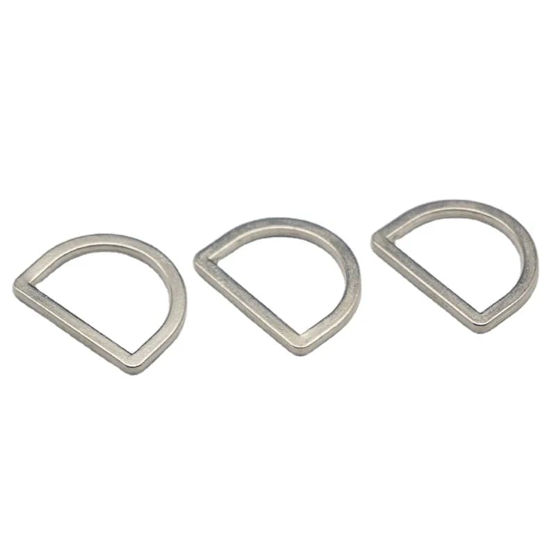 Accept Custom Color and Size 15mm 22mm D Rings Zinc Alloy Metal for Handbag, front view