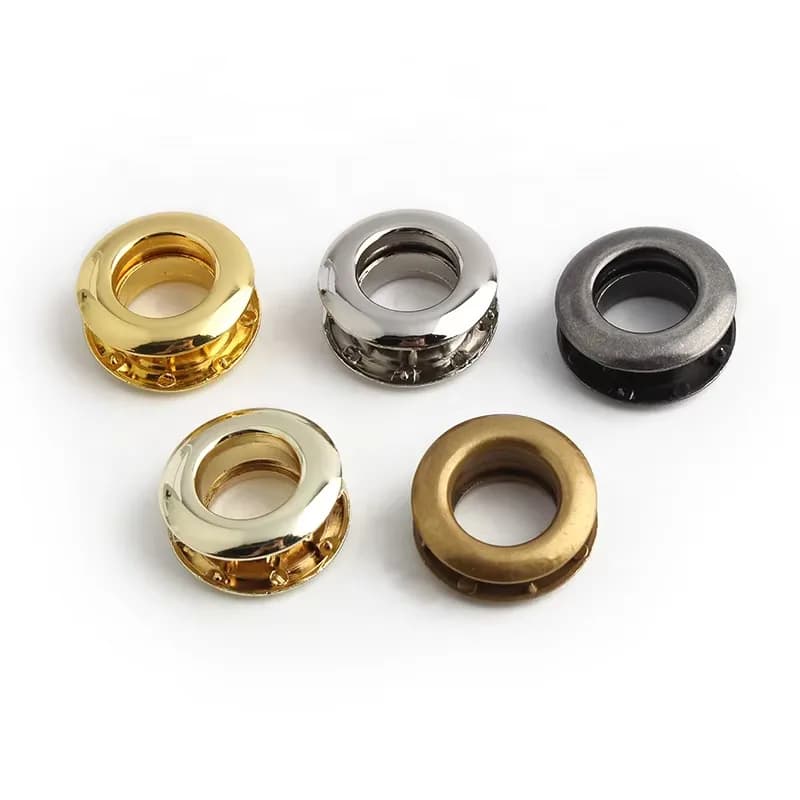 Fashion Metal Eyelet and Round Shape Grommet Accessory Metal Eyelet for Garment, front view