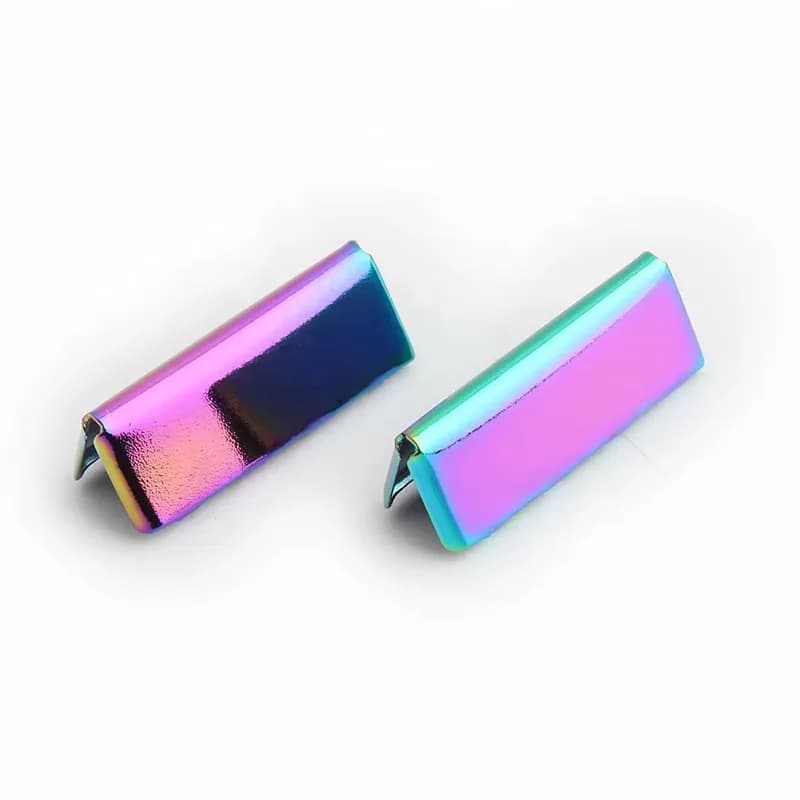 Hardware Accessories Metal Clasp End Strap Clips 25mm Rainbow Buckle End Tip, front view