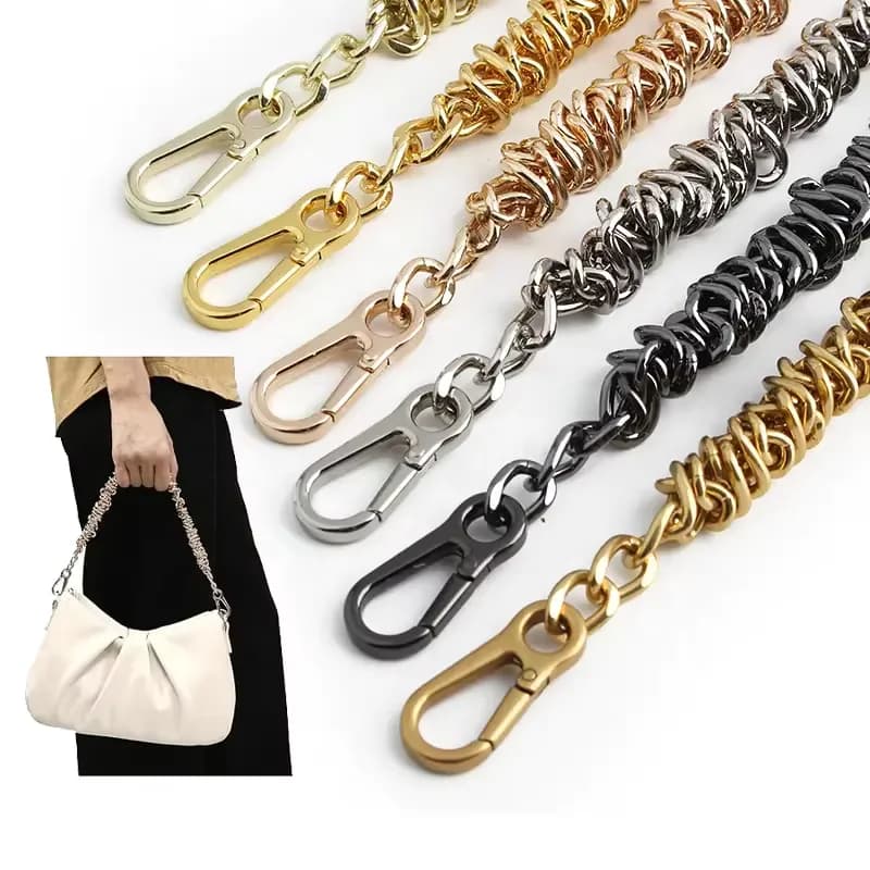 Aluminum Shoulder Bag Chain Purse Handles Strap Handle Replacement Accessories, front view