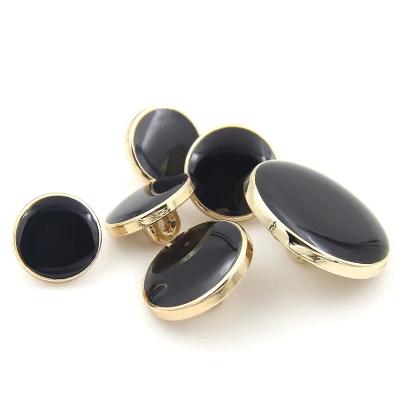 and High-end Fashionable Customized Logo Clothing Button Shank Metal Alloy, front view