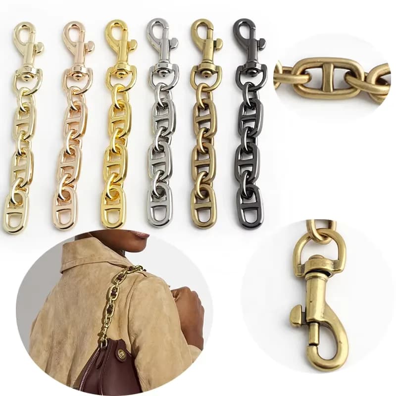 Zinc Alloy Chain Strap Extension Chain Should Bag Strap Chain Lengthened, front view