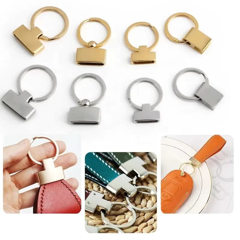 Custom Stainless Steel Key Chain With Screw Key Ring Connecting Key Holder, front view