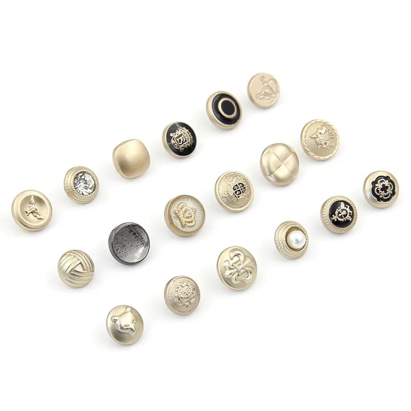 Custom Metal Brass Sewing Shank blazer Button Uniform Suit Uniform Buttons and, front view