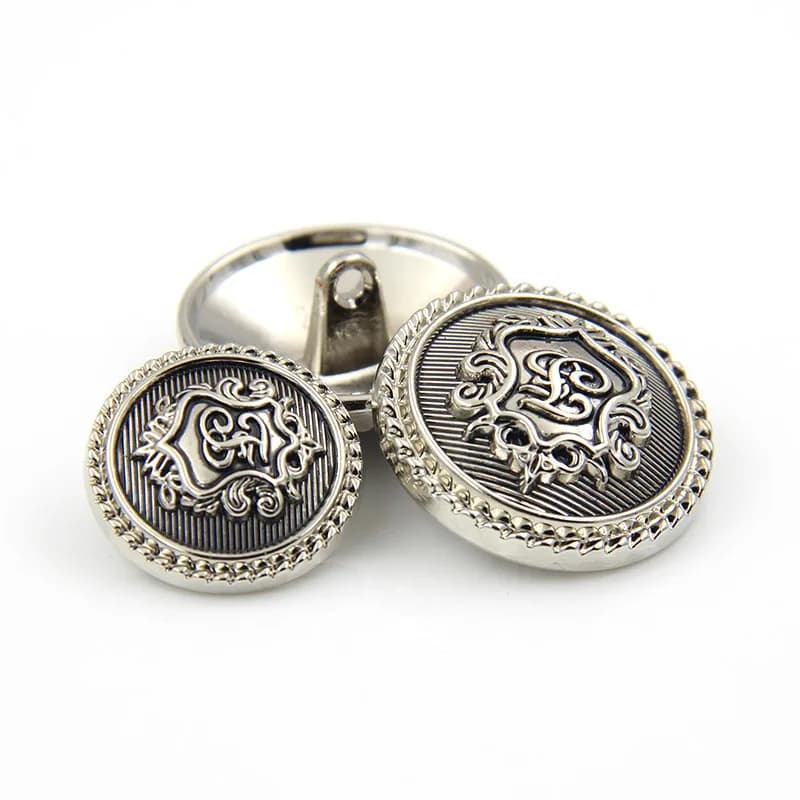 Gold Nickel Anti Brass Metal Buttons for Clothing Garment Decorative Large, front view