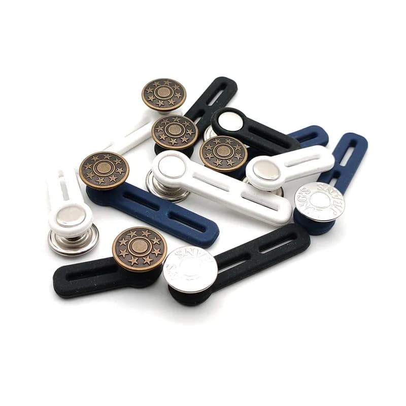 Jeans Waist Button Metal Extended Buckles Pant Waistband Expander Disassembly, front view