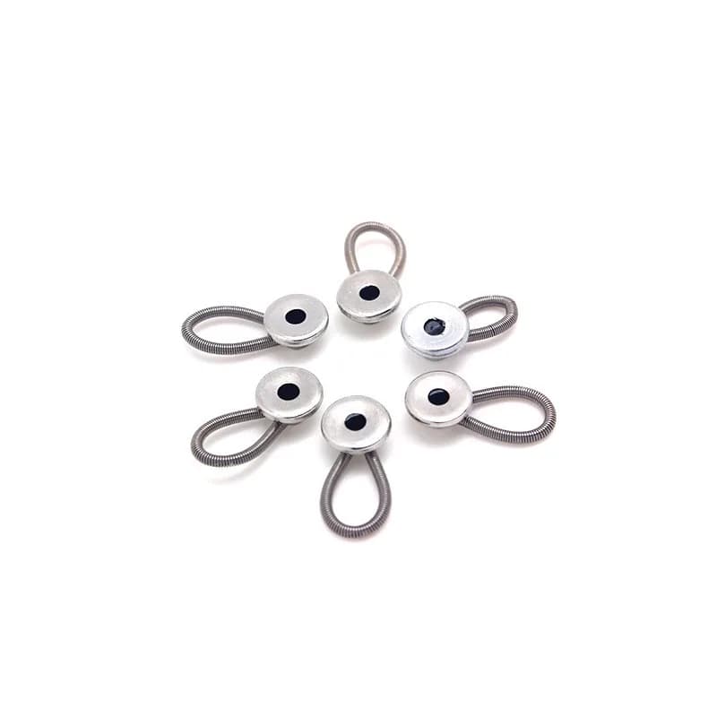 Metal Button Extender for Pants Jeans Free Sewing Adjustable Retractable, front view
