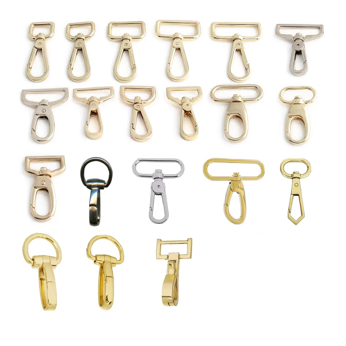 Zinc Alloy Strong 2cm Spring Snap Hooks Dog Leash Swivel Carabiner Diving Lock, front view