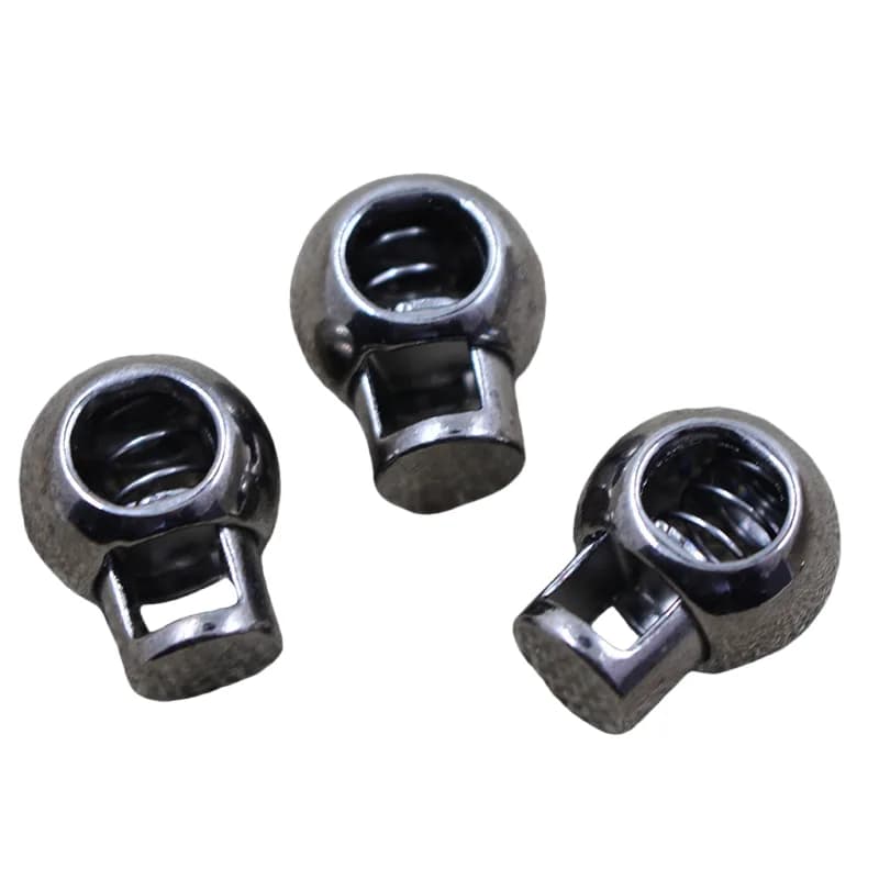Eco-friendly Zinc Alloy Adjustable Buckle Toggle Elastic Cord End Custom Metal, front view