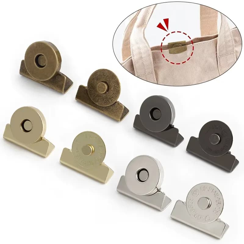 14/18mm Brass Magnetic Snaps - Bronze Alloy Magnetic Clasps for Handbags, front view