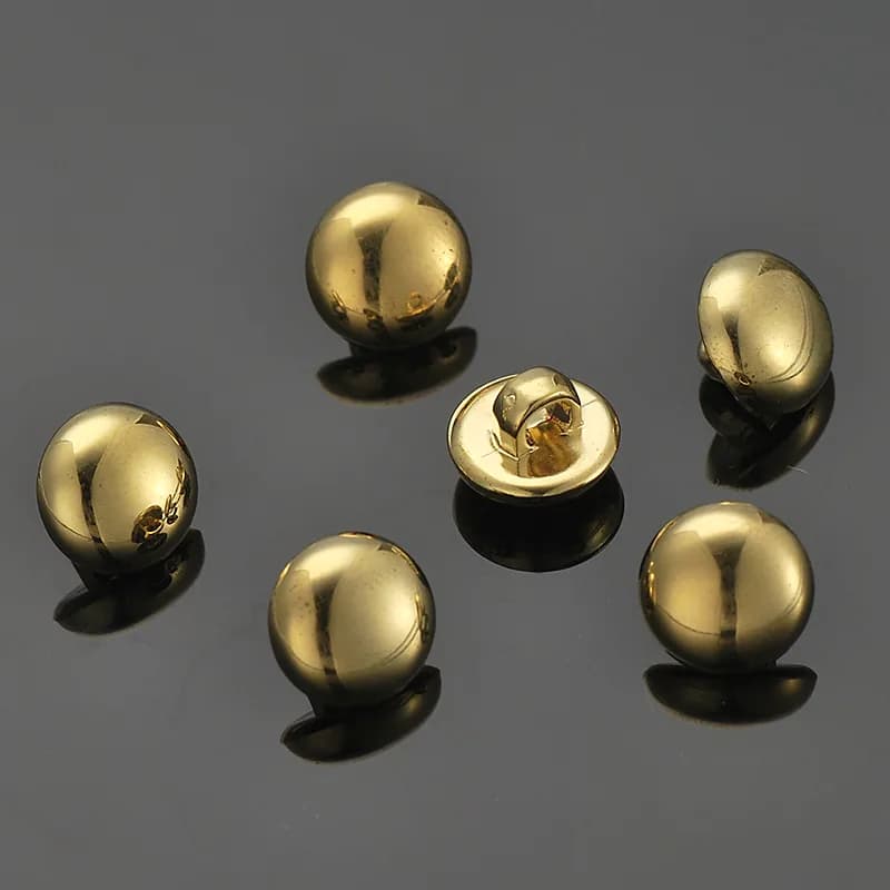 Factory Accessories ABS Electroplated Mushroom Button for Dress Shirt Coat, front view