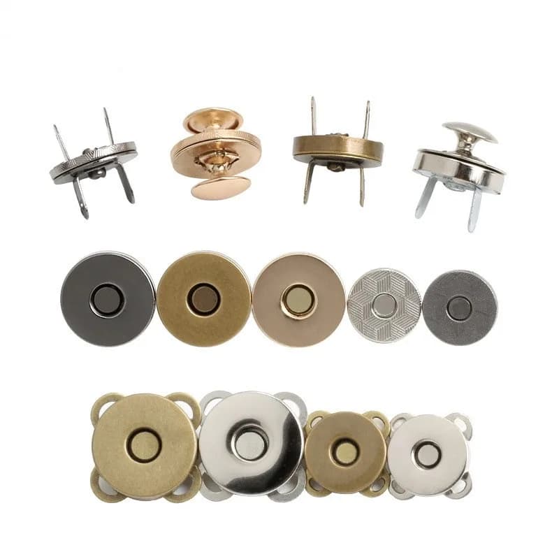 Custom New Arrival Round Thin Strong Metal Magnet Button Double-sided Rivet, front view
