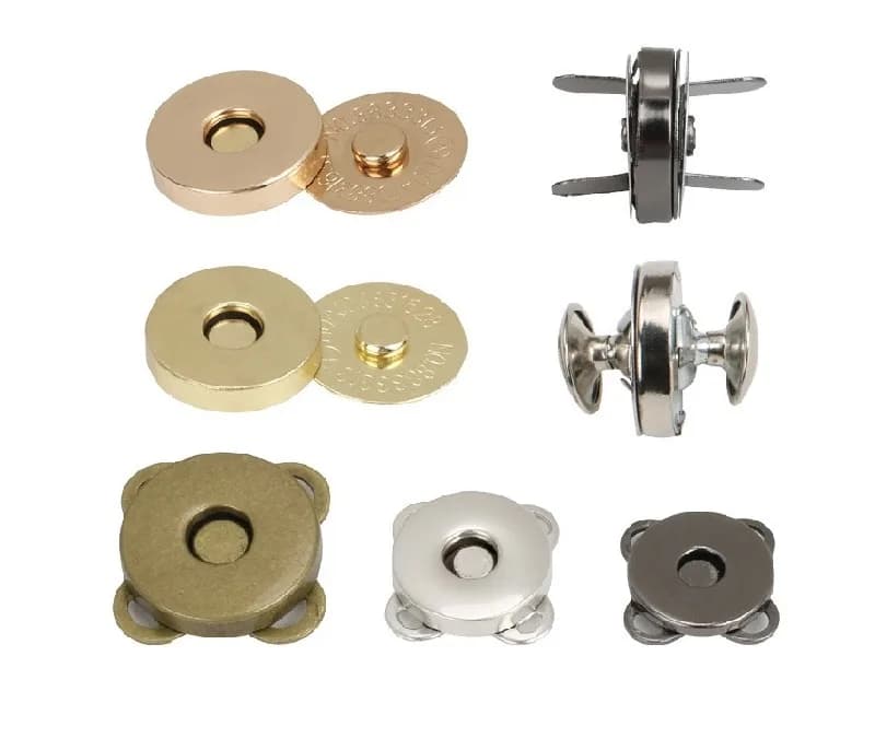 Sew in Magnetic Plum Blossom Clasps Snaps Fastener Clasps Metal Iron, front view
