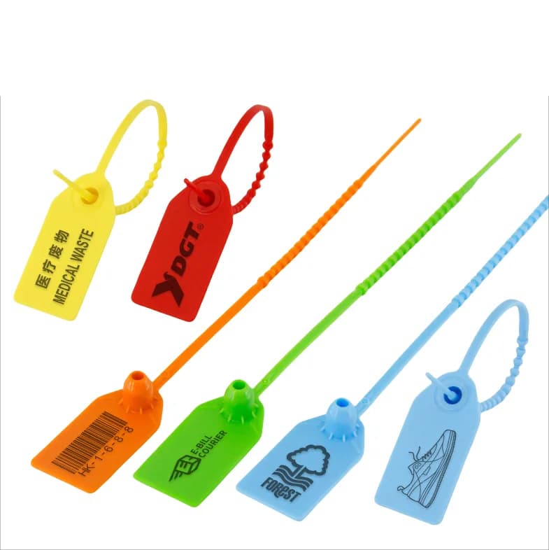 6.69inch 170mm Pull Tight Security Plastic Seal for Shoes and Bags Customized, front view
