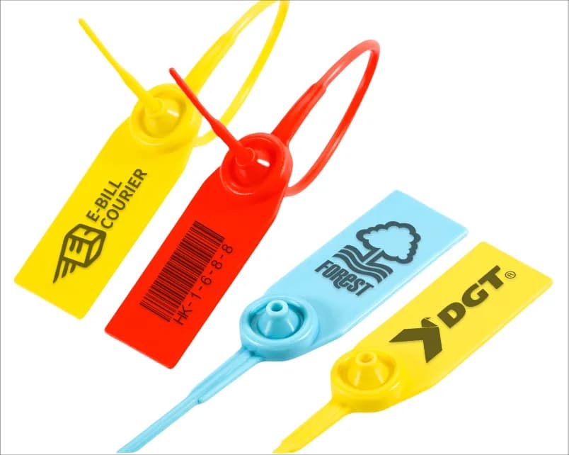 7.87inch 200mm Disposable Twist Security Tag Seal Plastic Container for, front view