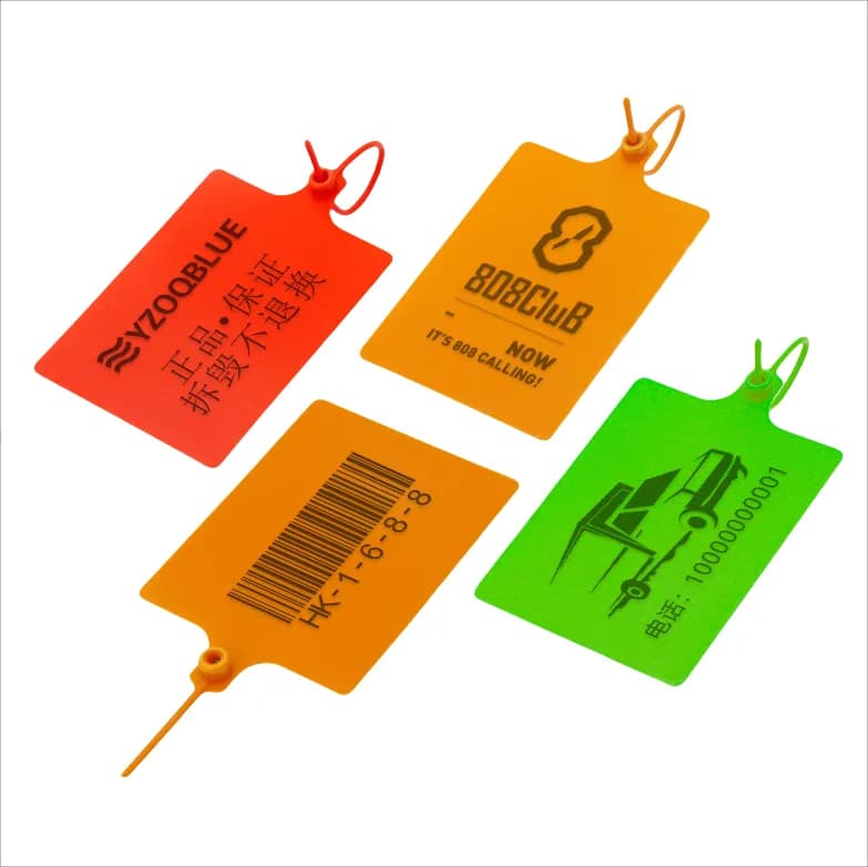 9.84inch 250mm Pull Tight PP Disposable Tamper Proof Plastic Seal for Luggage, front view
