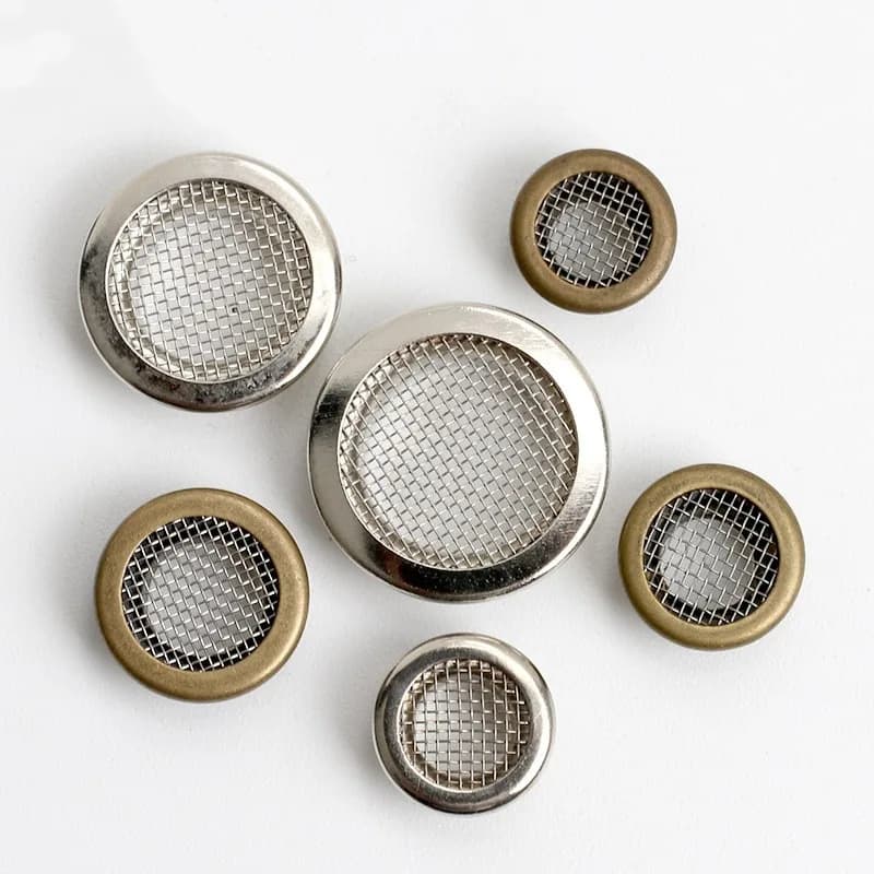 Custom Metal Mesh Eyelet Copper Grommet Eyelet for Bag Hat Uniform, front view