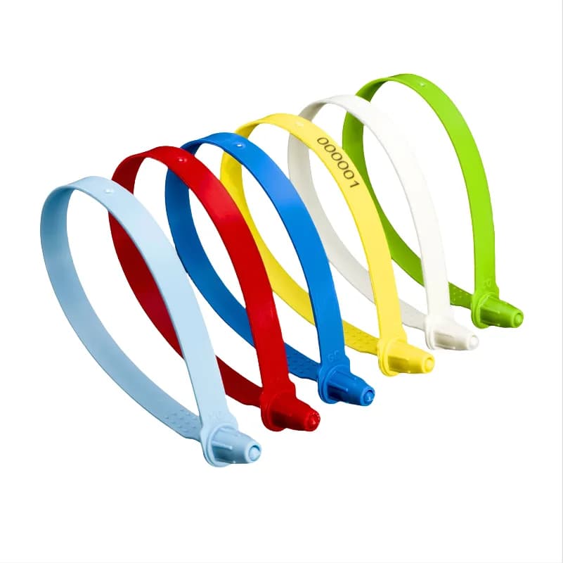 9.84inch Custom Logo Security Seal 250mm Length One Time Used Plastic, front view